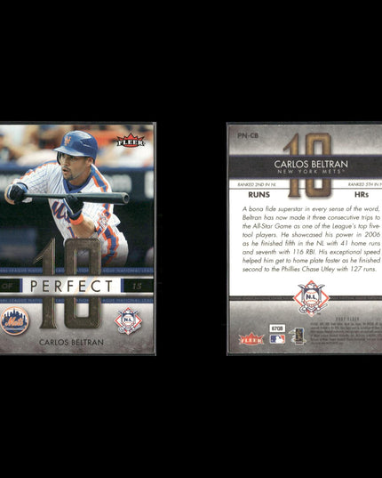 Carlos Beltrán 5-Card Lot NY Mets Switch Hitter Gold Glove Star