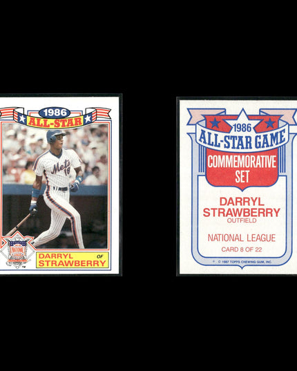 Darryl Strawberry Baseball Lot (19 Cards) Star Player Cards