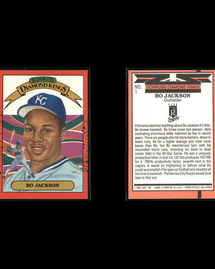 Bo Jackson Baseball Lot (15 Cards) Star Player Cards