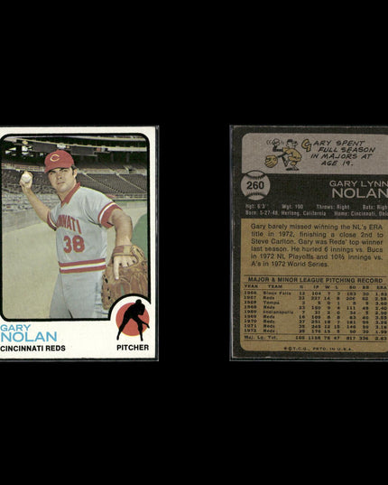 10-Card Lot Vintage 1973 Topps Cincinnati Reds | MLB Baseball Trading Cards Topps
