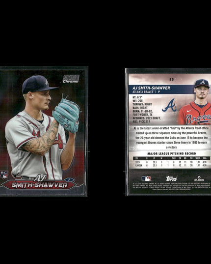 2024 Topps Stadium Club Chrome Cards Lot (11) MLB Baseball Stars + RCs