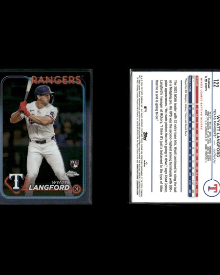 Wyatt Langford 6-Card Lot Texas Rangers Rookie Prospect