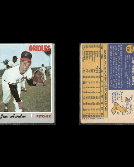 8-Card Lot Vintage 1970 Topps Baltimore Orioles | MLB Baseball Trading Cards