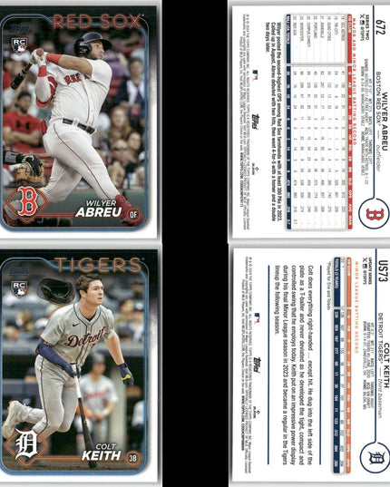 2024 Topps & Update Rookie Lot (30) RCs – Tigers, Royals, Dodgers, More