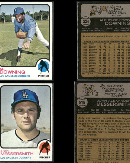 31-Card Lot Vintage 1973 Topps LA Dodgers | MLB Baseball Trading Cards Vintage