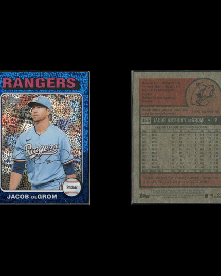 2024 Topps Heritage Chrome Blue Sparkle Baseball Lot (9 Cards) MLB