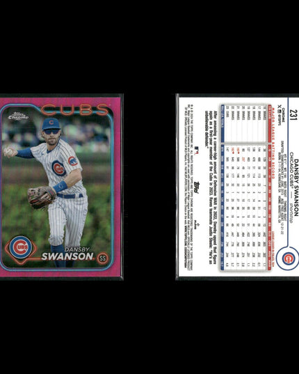 2024 Topps Chrome Pink Refractors Lot (6) Stars – Springer, Swanson, More