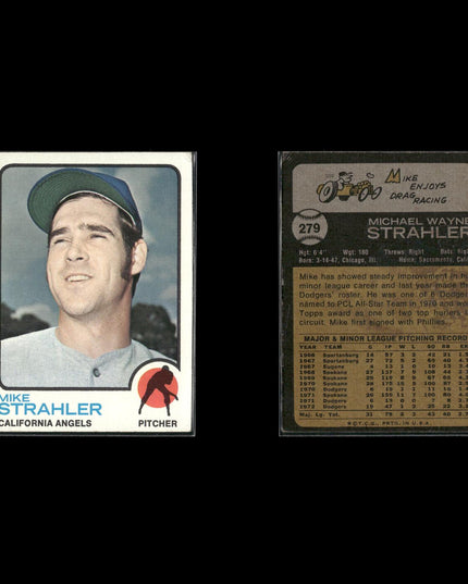 9-Card Lot Vintage 1973 Topps California Angels | MLB Baseball Trading Cards