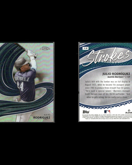 2024 Topps Chrome Strokes Insert Cards Lot (7) MLB Series Inserts