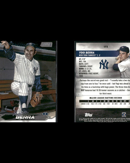 Yogi Berra 5-Card Lot NY Yankees HOF Catcher “It Ain’t Over”