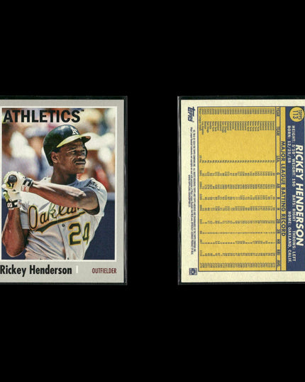 Rickey Henderson 12-Card Lot Yankees HOF Leadoff Legend