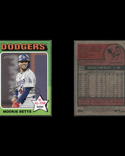 Mookie Betts 12-Card Lot LA Dodgers MVP World Series Champion