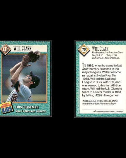 Will Clark 11-Card Lot SF Giants “Will the Thrill” All-Star