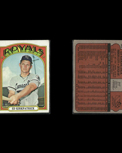 1972 Topps Kansas City Royals Team Lot (8 Cards) Vintage Baseball MLB