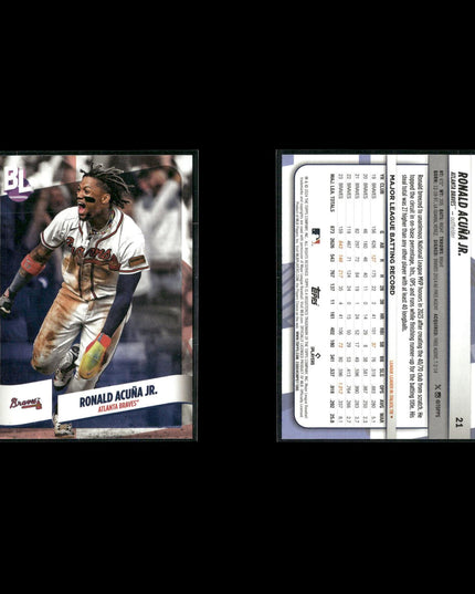 Ronald Acuña Jr 8-Card Braves Lot Five Tool Star NL MVP Season