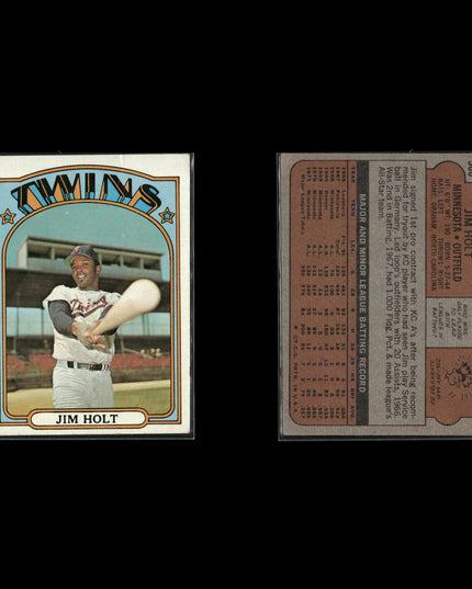 1972 Topps Minnesota Twins Team Lot (10 Cards) Vintage Baseball MLB