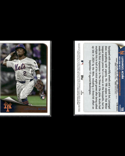 Luisangel Acuña 5-Card Lot Texas Rangers Rising Star Prospect