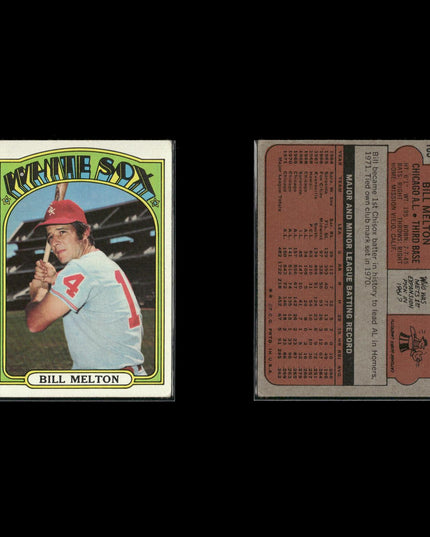 1972 Topps Chicago White Sox Team Lot (12 Cards) Vintage Baseball MLB