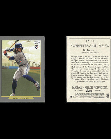 Bo Bichette 17-Card Lot Toronto Blue Jays Young Star Shortstop