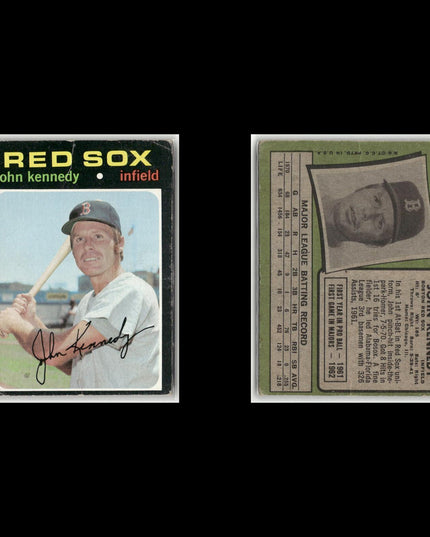 20-Card Lot Vintage 1971 Topps Boston Red Sox | MLB Baseball Trading Cards