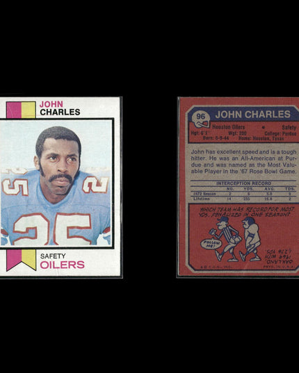 1973 Topps Football Lot (18 Cards) Vintage NFL Trading Cards