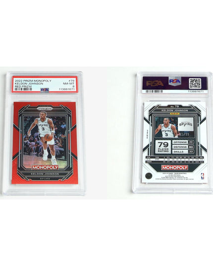 2022 Panini Monopoly Prizm Red /99 Lot of 5 – All PSA 8 Basketball Cards