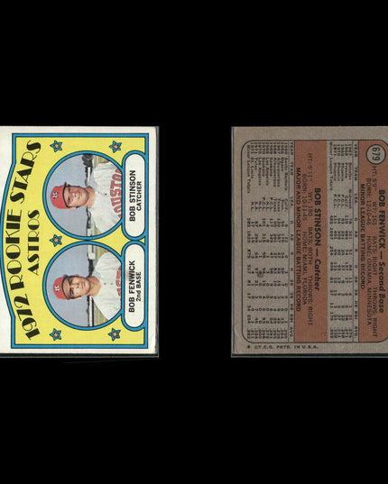 1972 Topps Baseball Lot (7) w/ Gaylord Perry, Bill Mazeroski, Rookie Stars RCs