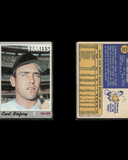 1970 Topps Baseball Lot (15) w/ Bill Mazeroski, Tommy John, Jim Kaat, RCs