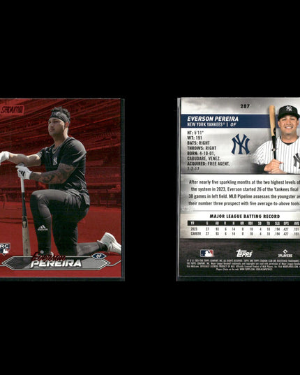 2024 Topps Stadium Club Red Parallel Cards Lot (12) MLB Inserts RCs