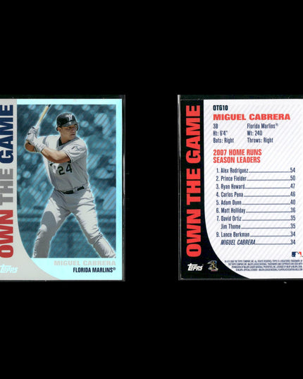 Miguel Cabrera 13-Card Lot Detroit Tigers “Miggy” Future HOF