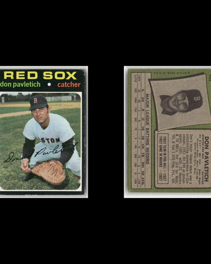 20-Card Lot Vintage 1971 Topps Boston Red Sox | MLB Baseball Trading Cards