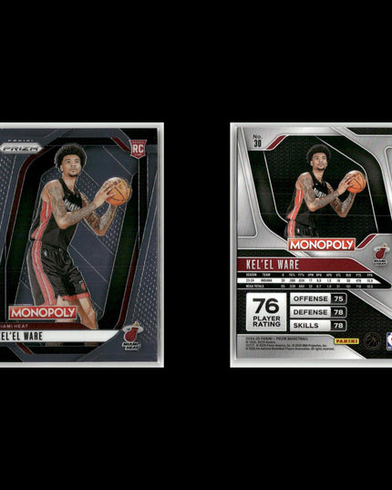 9-Card Lot 2024-25 Panini Prizm Monopoly Basketball | NBA Rookie Trading Cards