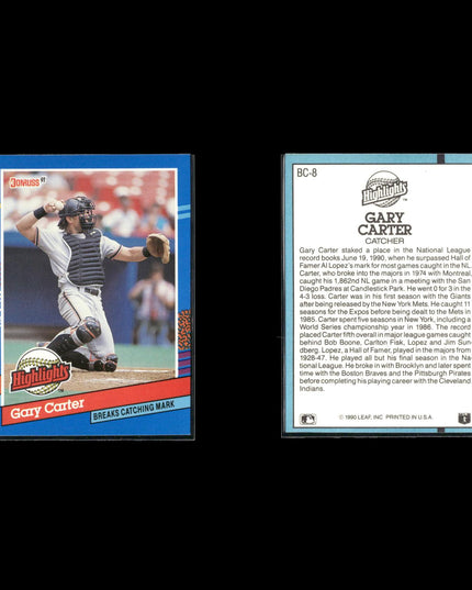 Gary Carter 12-Card Lot Expos Vintage HOF “The Kid” Set