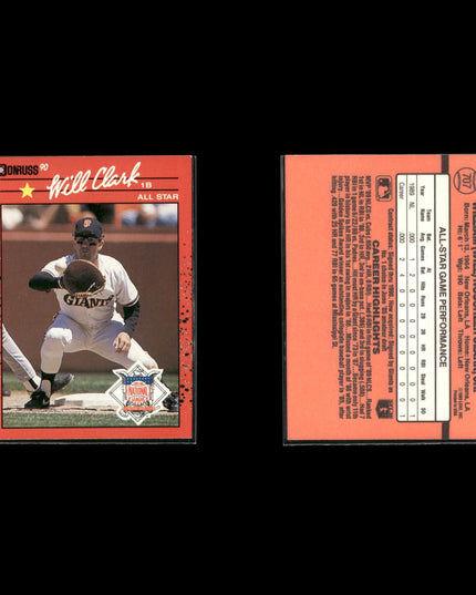 Will Clark 11-Card Lot SF Giants “Will the Thrill” All-Star