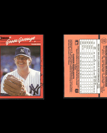 Rich Gossage 11-Card Lot NY Yankees “Goose” HOF Closer