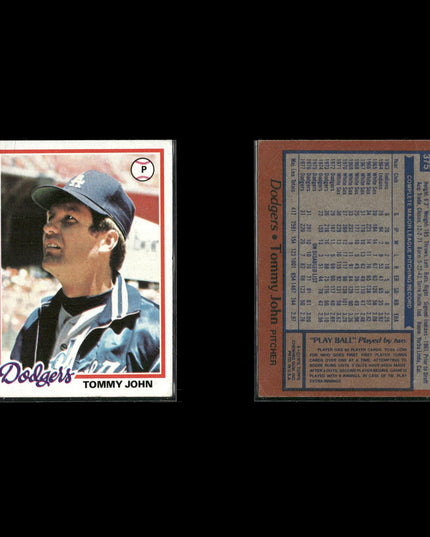 1978 Topps Baseball Lot (8) w/ Dusty Baker, Rusty Staub, Mario Soto RC, Blyleven