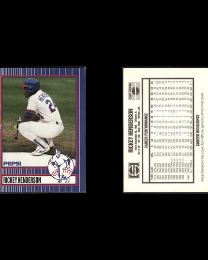 Rickey Henderson 10-Card Lot A’s HOF Speed & Power Star