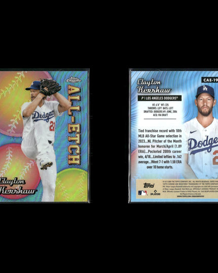 2024 Topps Chrome All-Etch Insert Cards Lot (8) Refractor Style MLB Inserts