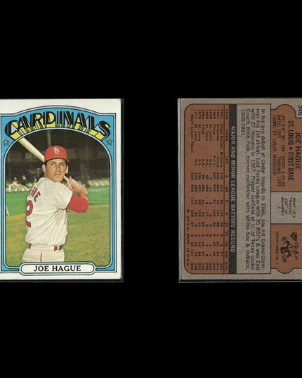 1972 Topps St. Louis Cardinals Team Lot (11 Cards) Vintage Baseball MLB