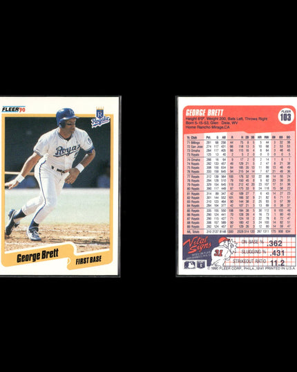 George Brett 10-Card Lot KC Royals HOF 3B 1980 MVP Legend