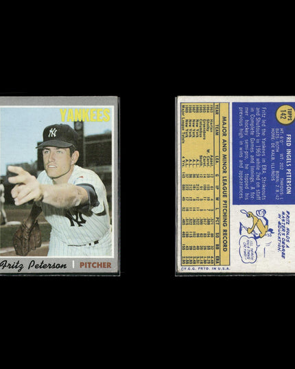 1970 Topps Baseball Lot (15) w/ Bill Mazeroski, Tommy John, Jim Kaat, RCs