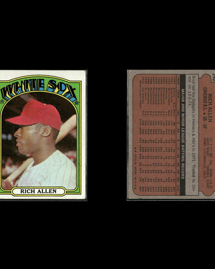 1972 Topps Chicago White Sox Team Lot (12 Cards) Vintage Baseball MLB