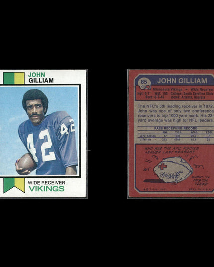 1973 Topps Football Lot (18 Cards) Vintage NFL Trading Cards