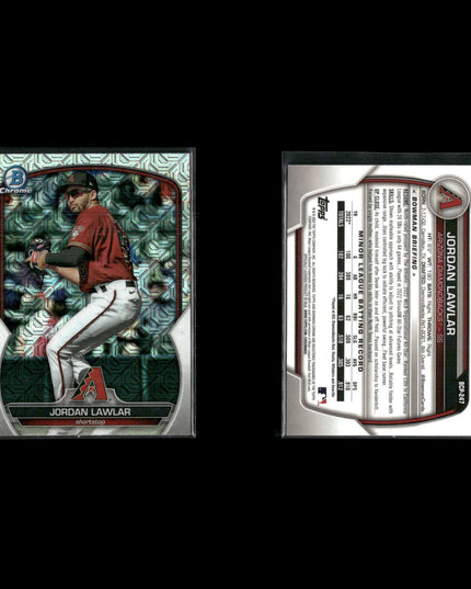 2023-24 Bowman Chrome Prospects Mojo Refractors Lot (7) Druw Jones, Lawlar, Mayer