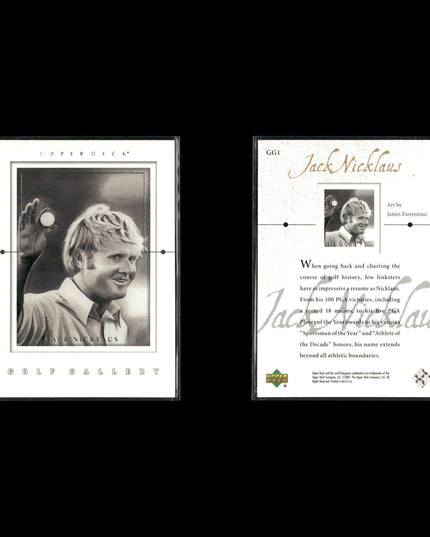Jack Nicklaus Golf Card Lot (19) 2001–2003 Upper Deck SP, Gallery, Inserts