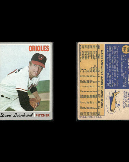 8-Card Lot Vintage 1970 Topps Baltimore Orioles | MLB Baseball Trading Cards