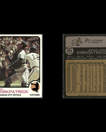 9-Card Lot Vintage 1973 Topps Kansas City Royals | MLB Baseball Trading Cards