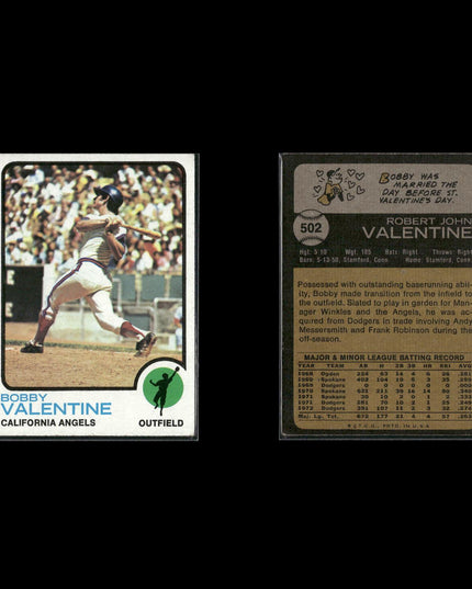 9-Card Lot Vintage 1973 Topps California Angels | MLB Baseball Trading Cards