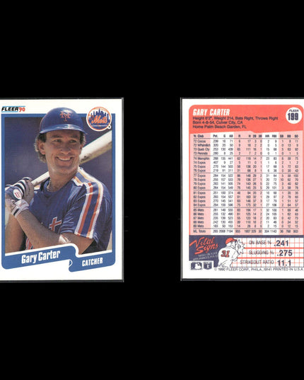 Gary Carter 12-Card Lot Mets 80s HOF Catcher World Series Champ