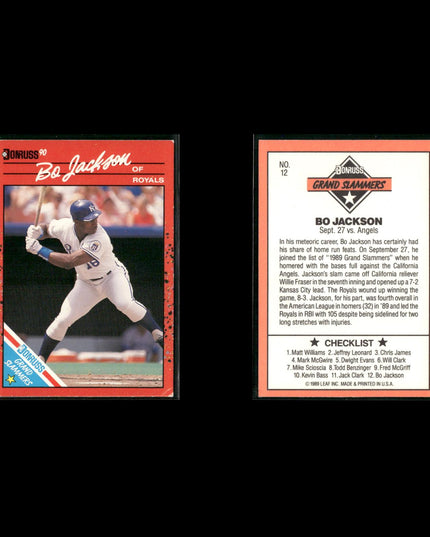 Bo Jackson Baseball Lot (15 Cards) Star Player Cards